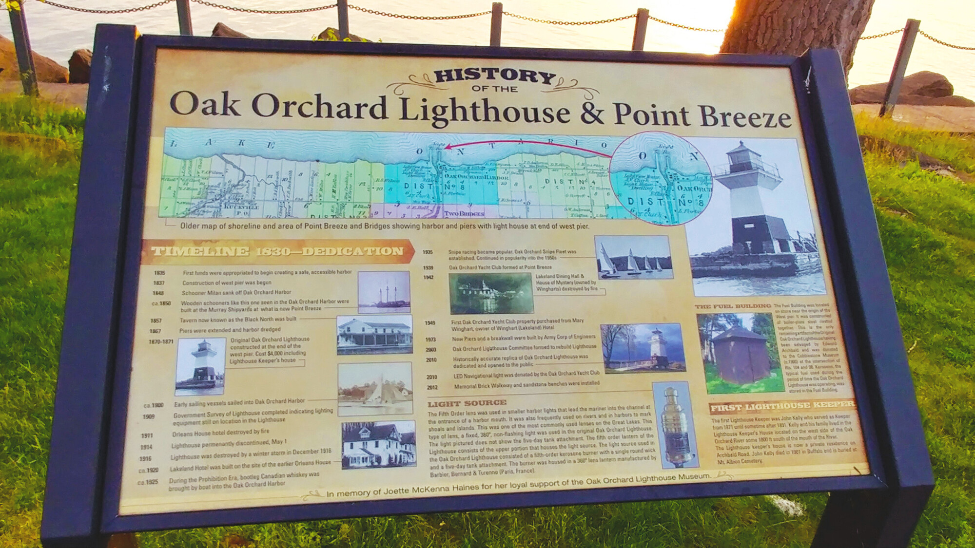 The Oak Orchard Lighthouse in Point Breeze